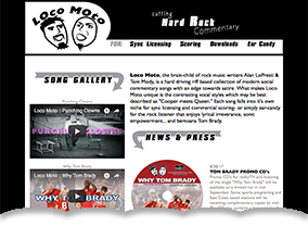 website for Loco Moto music licensing