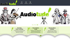 website for audiotude production music and record label